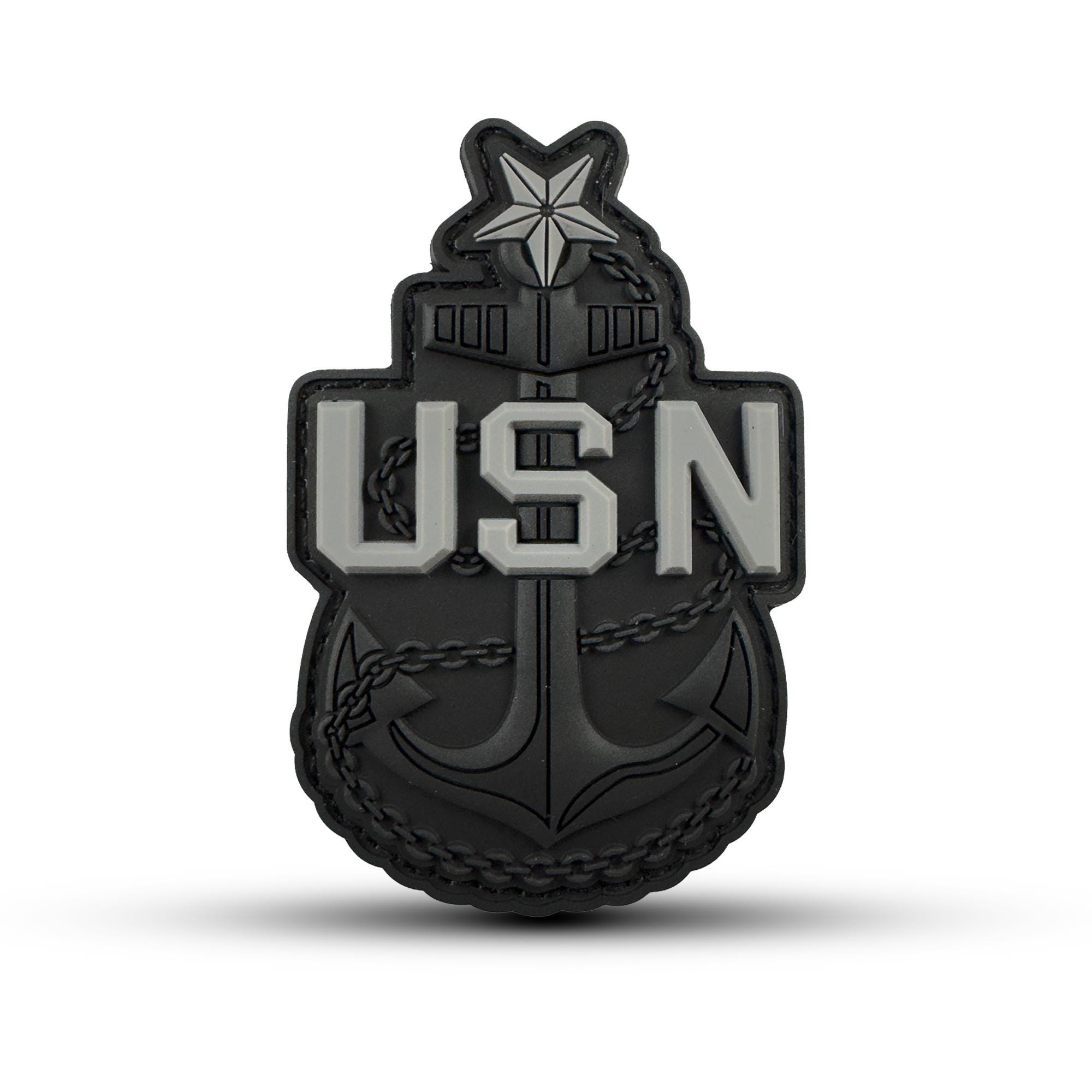 thumbnail image 2 of US Navy Master Chief Retired Vinyl Decal – With US Flag – American Made 2 of 6