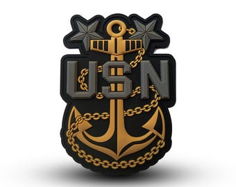 Master Chief USN Patch (3x2.25)