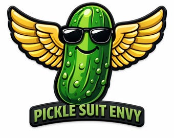 Pickle Suit Envy Decal 3" x 2.41"