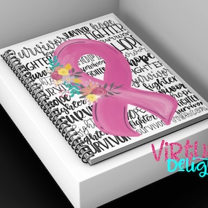 Breast Cancer Awareness Notebook|Notebook For Taking Notes|Survivor Notebook|Breast Cancer Fighter Notebook|Breast Cancer Hope Notebook