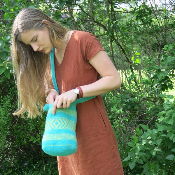 Felted Wool Crossbody Bag