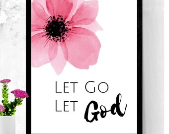 Faith Quotes Print Set: Floral Christian Wall Art (Digital Download)