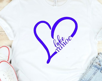 Lake Tahoe Heart SVG: California, Nevada, Vinyl Decal (Digital Download)