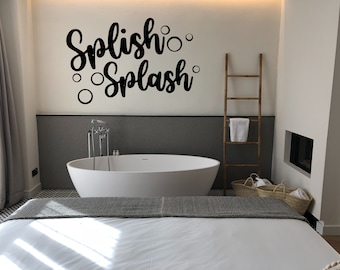 Splish Splash SVG: Bathroom Wall Decal (Digital Download)