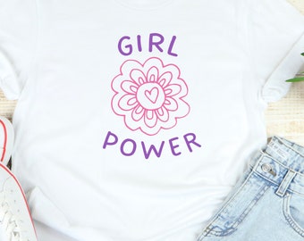 Girl Power Flower Doodle SVG | Female | Car sticker | Laptop sticker | Women's Girl's Shirts | Printable