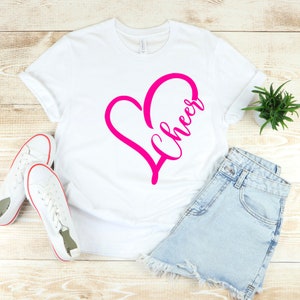 Heart Cheer SVG: Cheerleader, Sports, Team Spirit (Digital Download)