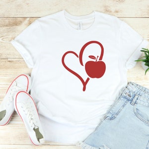 Love Teach SVG / Heart / Apple / Classroom / Teacher Appreciation / Mug / Gift / Sign / Personalizeable / Decal Bumper sticker / School