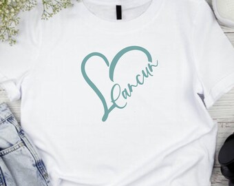 Cancun Heart SVG: Vacation Shirt & Decal Design (Digital Download)