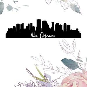 New Orleans Skyline Silhouette SVG: Louisiana Cityscape (digital ...
