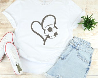 Heart Soccer SVG: Love Soccer, Cricut Silhouette (Digital Download)