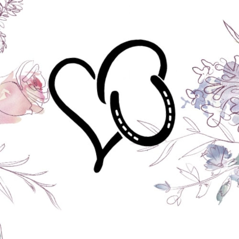 Download Heart horseshoe SVG PNG Horse Equestrian Hobby Western | Etsy