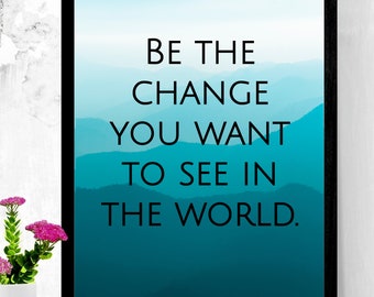 Inspirational Mountain Quote Print: Classroom Wall Art (Digital Download)