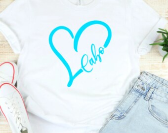 Cabo Heart SVG: Vacation Design for Shirts, Crafts (Digital Download)