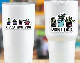 Crazy Plant Lady STICKER Decal | Colorful | Cute | Garden | Flowers | Pots | Water bottle | Mug |Car |Laptop | Hand drawn | Ready to ship