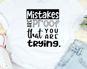Grobes Mindset Poster: Fehler sind der Beweis, dass du versuchst (SVG PNG)