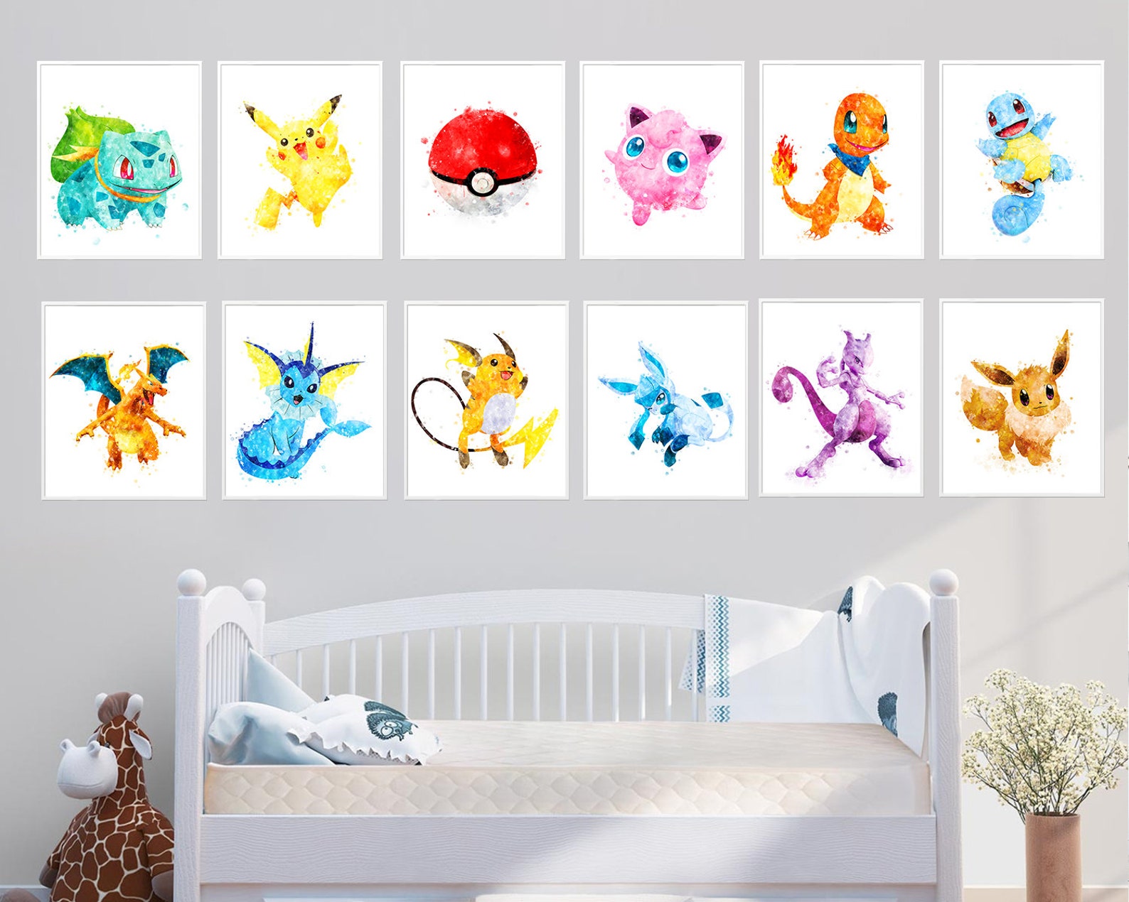 Pokemon Set 12 Pokemon Printable Art Prints Pokemons | Etsy