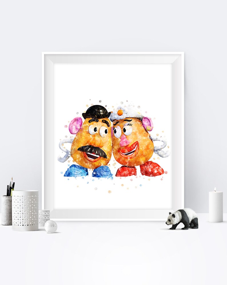 Mrs Potato Head Art Print Mr Potato Head Printable Watercolor | Etsy