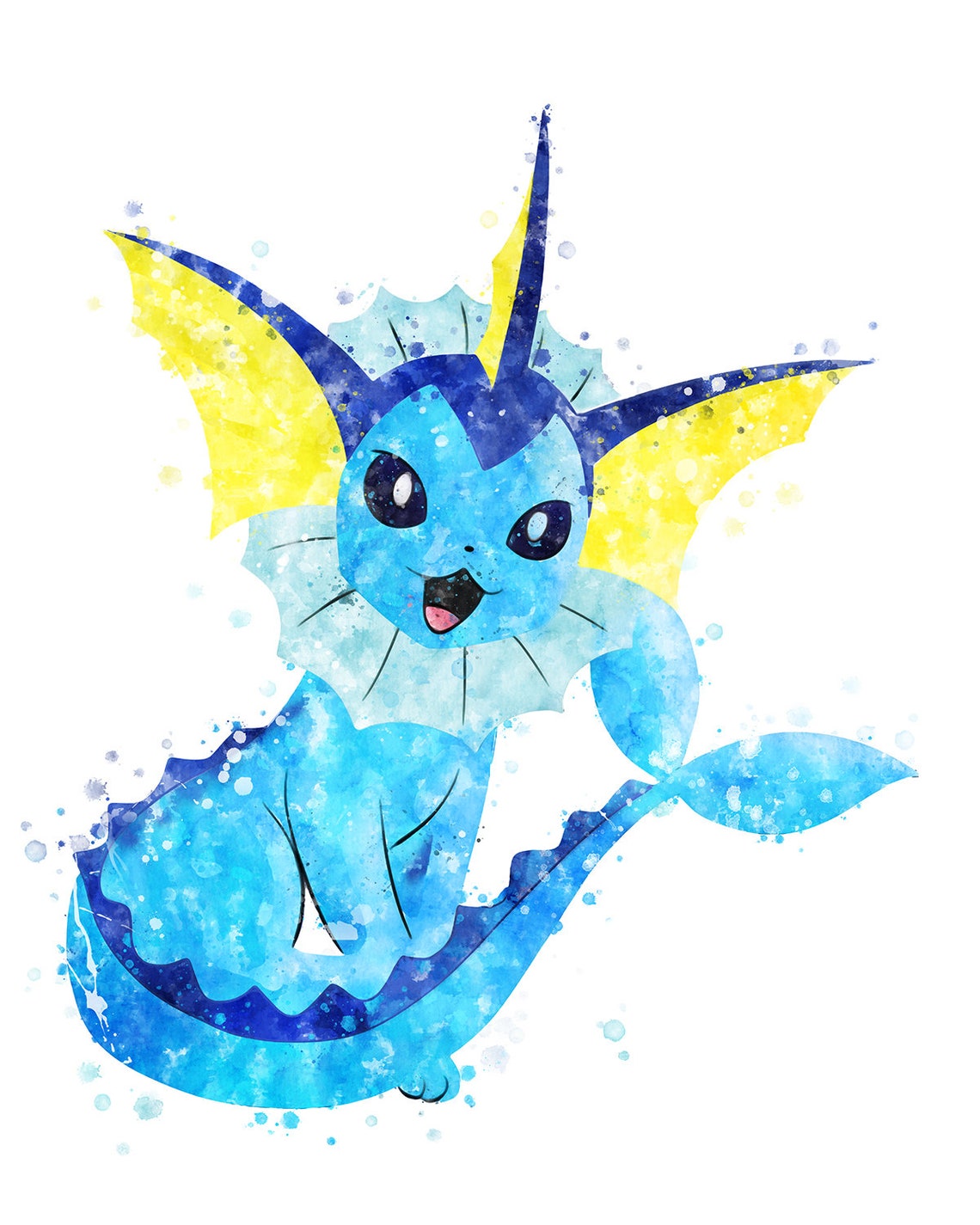 Pokemon Vaporeon Print Pokemon Poster Watercolor Printable | Etsy