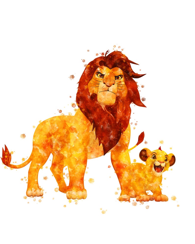 Lion King Print Simba Watercolor Hakuna Matata Printables The Etsy