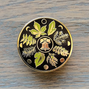 Philadelphia Hex Sign, Gold Harte Emaille Pin, erhältlich mit Standard- oder Locking Pin Rückseite