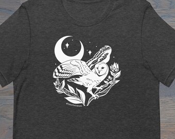 Print on Demand Barn Owl Distelfink Unisex T-Shirt, Multiple Color Available S–4X