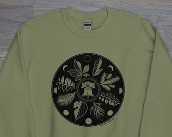 Print on Demand Philly Hex Sign Unisex Crew Neck, Folk Art Inspired, PA Dutch Apparel, Philadelphia Sweatshirt