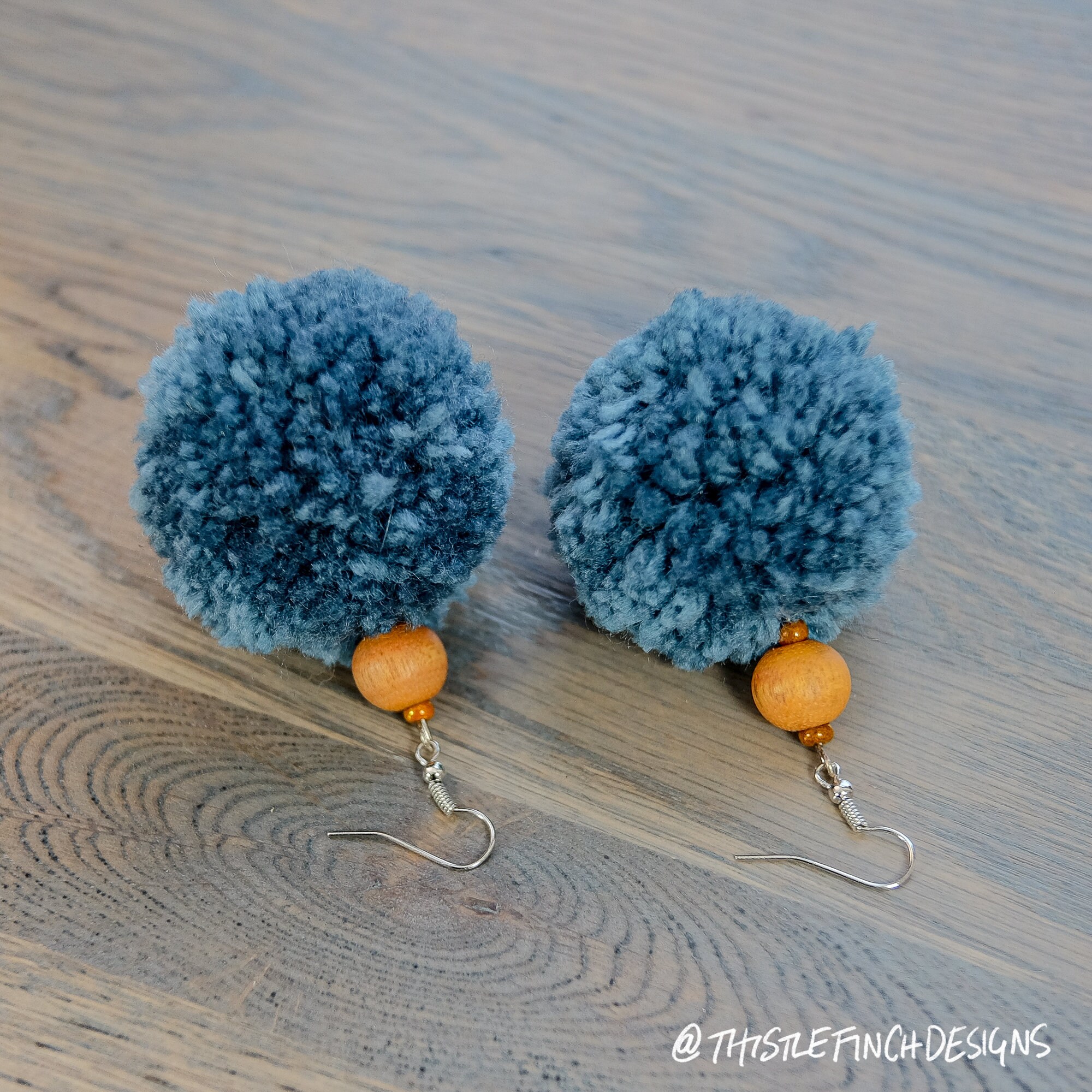 Statement Earrings Pom Poms Yarn Jewelry Gifts for Her Etsy