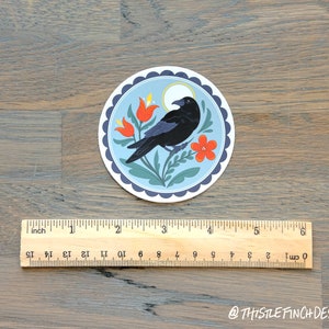 Crow Distelfink, PA Dutch Hex Sign, Waterproof Vinyl Sticker - Etsy