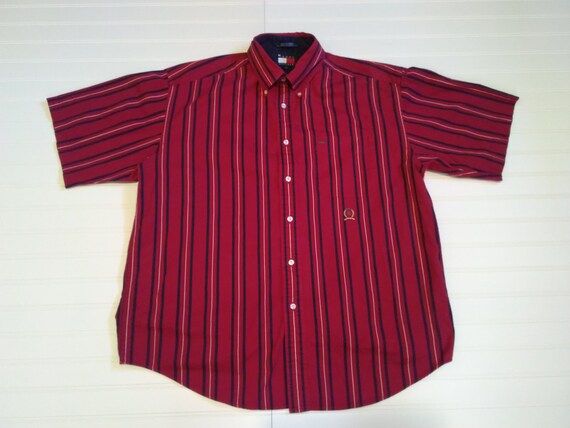 tommy hilfiger striped button up