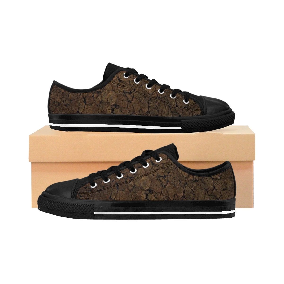 Schoenen mannen sneakers met een kurk print voor een ruige - Etsy Nederland