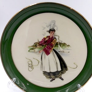 Vintage Hyalyn Keramik Wandteller: Spanische Conquistador & Senorita
