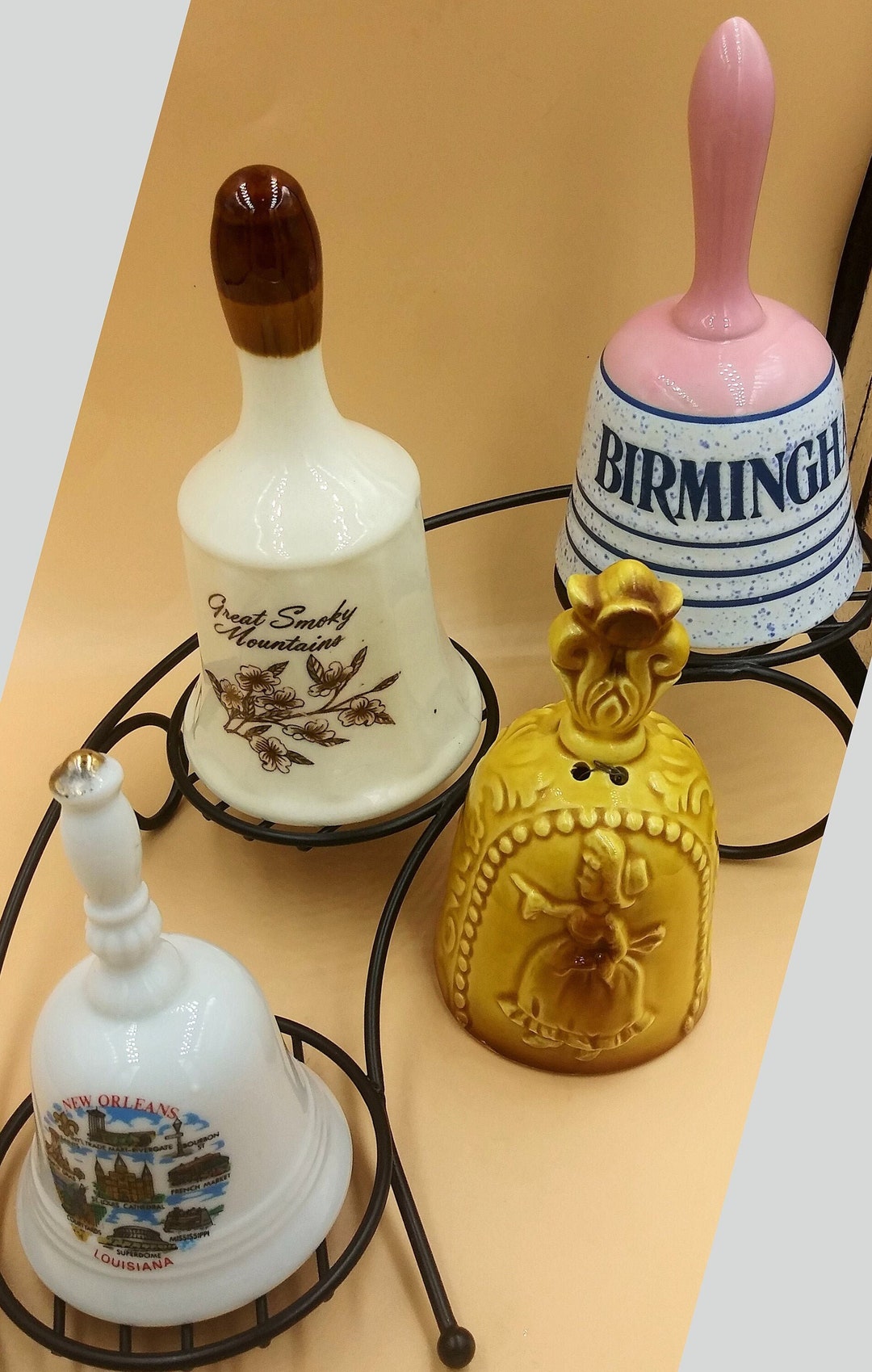 Destination/souvenir Bells. Birmingham Pink/blue Great Smokey Etsy