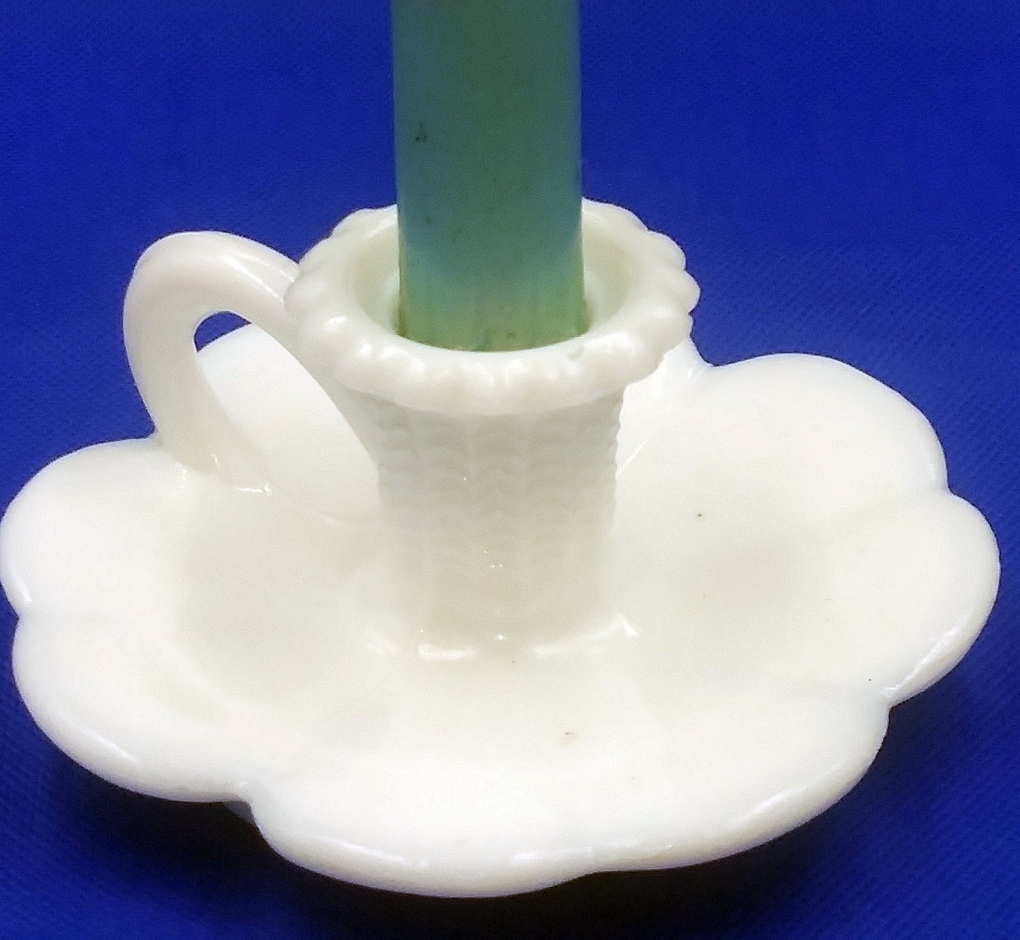 Kemple Milk Glass Taper Chamber Stick Candle Holder With Etsy Australia