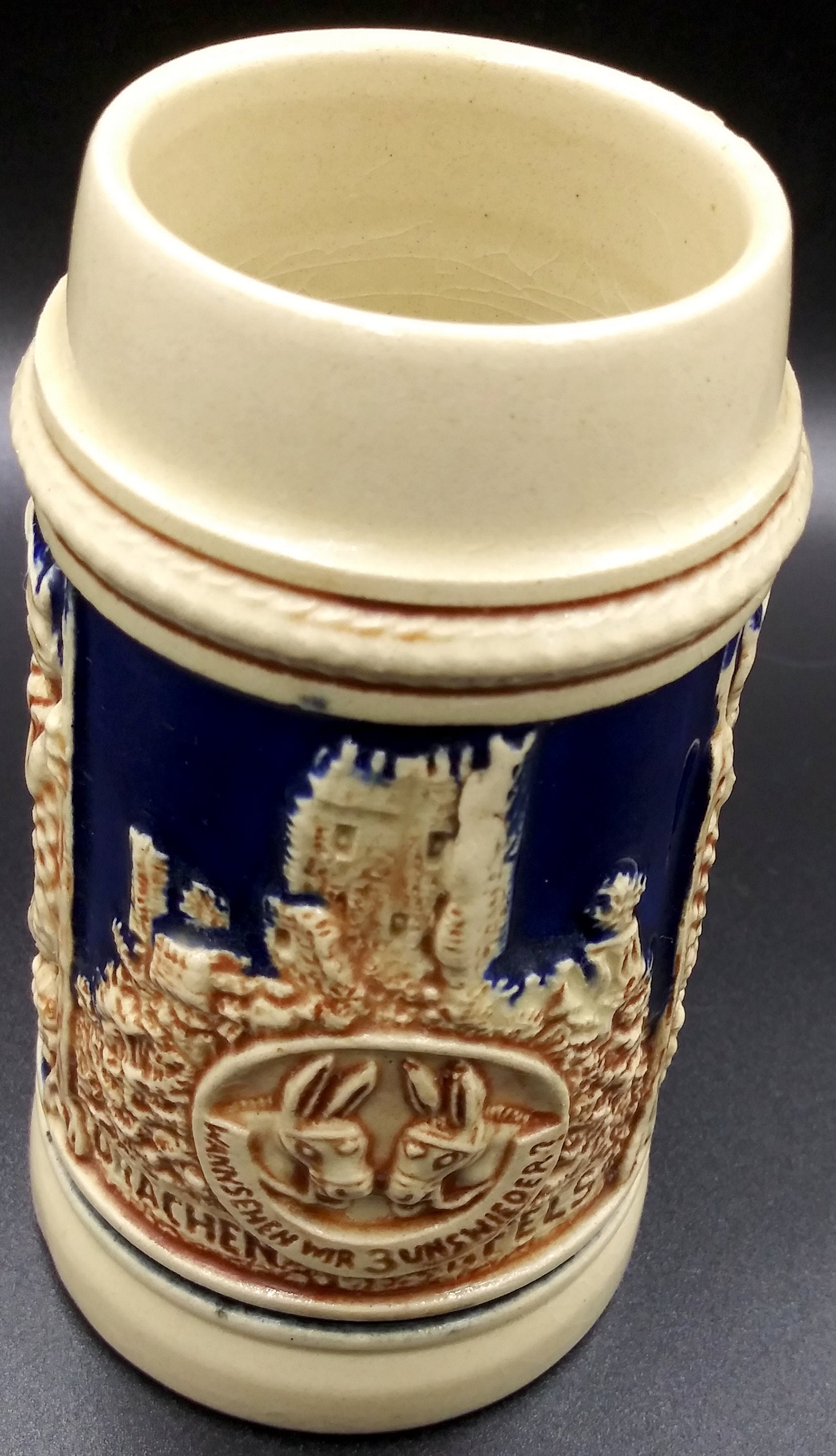 シュタイン。ドイツビールシュタイン2個セット：ハンブルクとドラッヘ