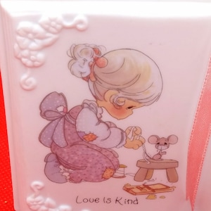 Set of Two Enesco Precious Moments Figurines. Open Book  Plaques. &quot;To My Forever Friend&quot; and &quot;Love is Kind&quot; Vintage 1993. Collectible. Gifts