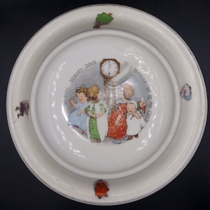 1905 Royal Baby Plate: Nursery Rhyme Ceramic Dish, USA Made