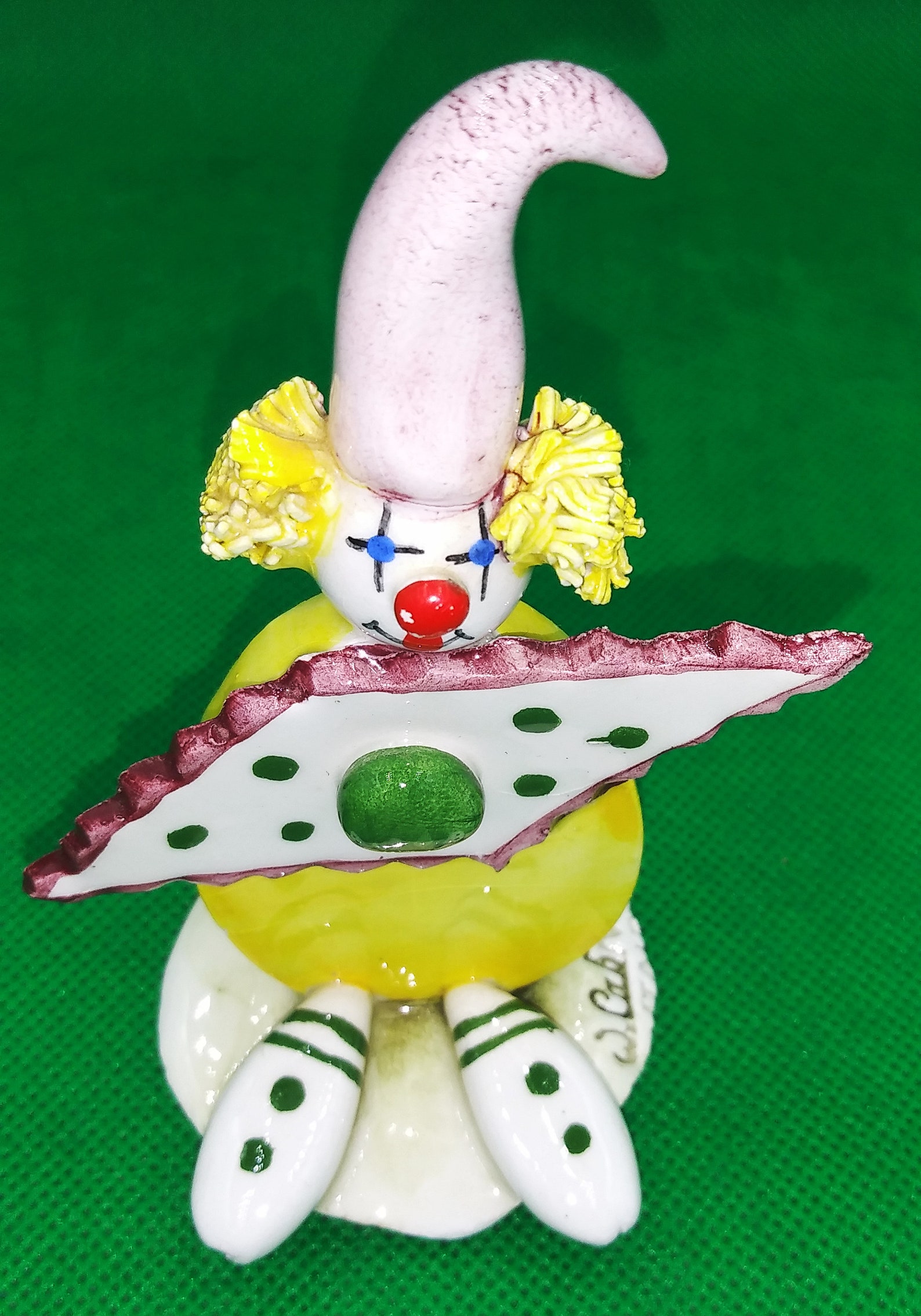 Clown Figurines W. Cabreli Italy Spaghetti Hair Large Etsy