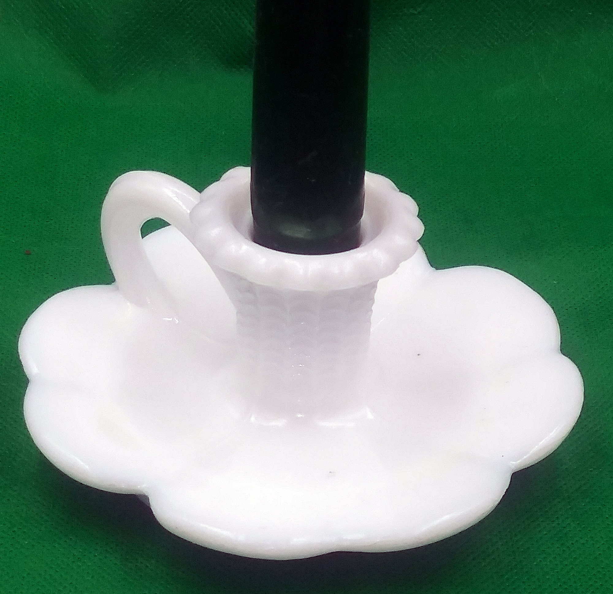 Kemple Milk Glass Taper Chamber Stick Candle Holder With Etsy Australia