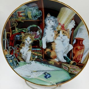 Franklin Mint Cat Plates - Etsy