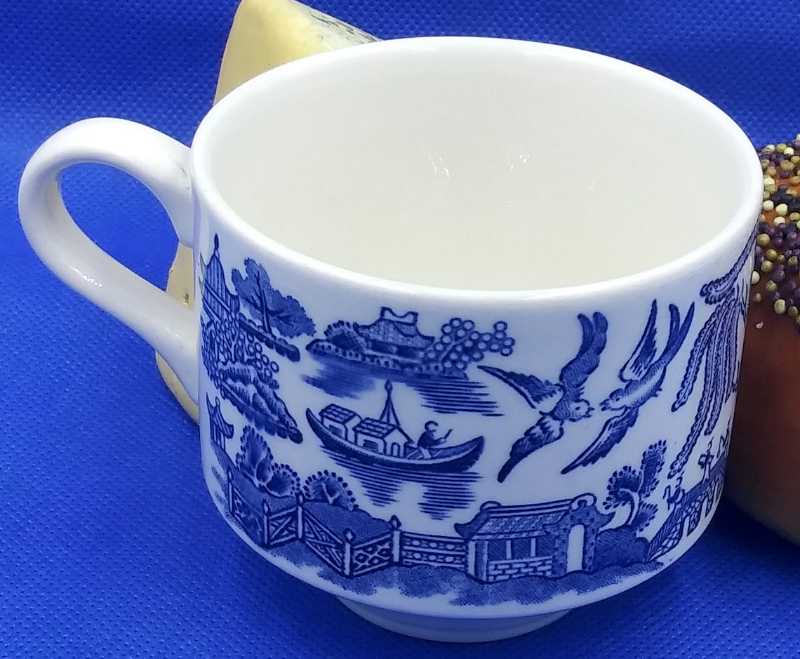 Churchill England Blue Willow Porcelain Tea/coffee Cup. Etsy