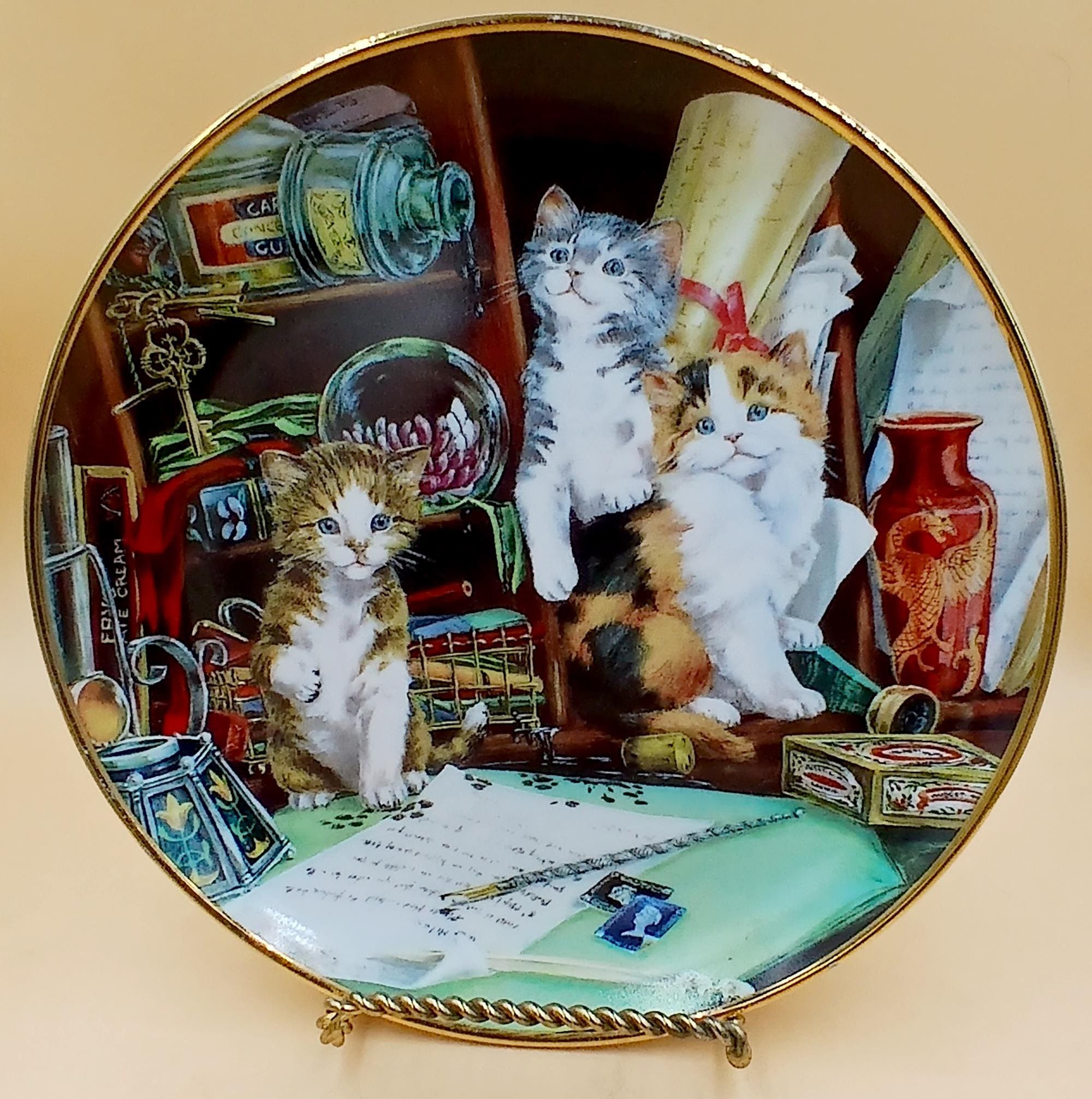 Franklin Mint Cat Plates - Etsy