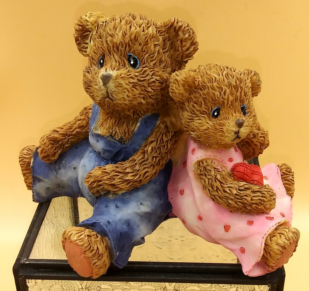 手作りクマの置物 多色 手作りクマの置物 多色