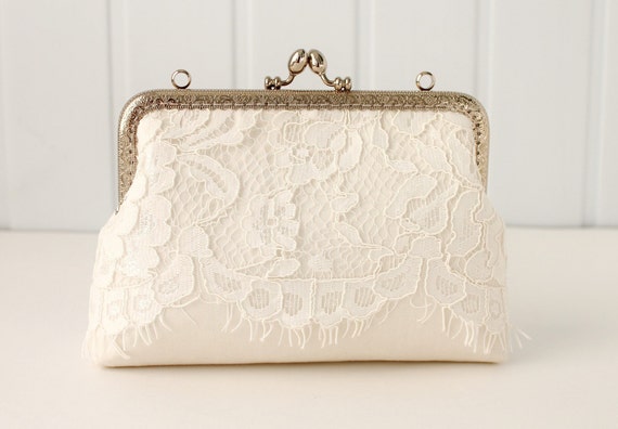 ivory clutch purse