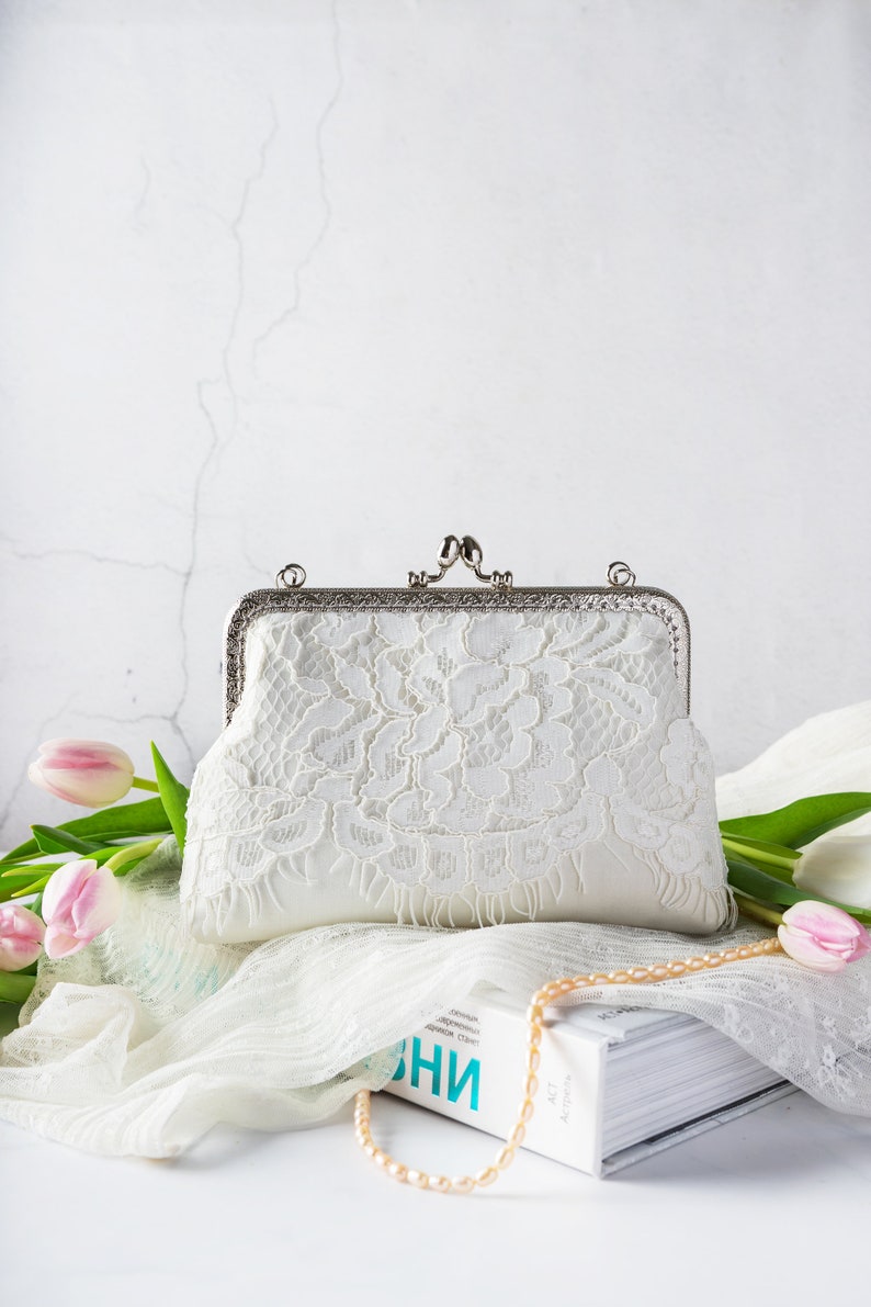 Ivory clutch purse mother bride clutch / Mother groom wedding Etsy
