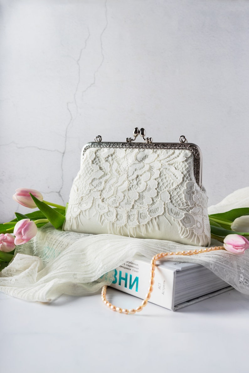 Ivory Clutch Purse Mother Bride Clutch / Mother Groom Wedding Etsy