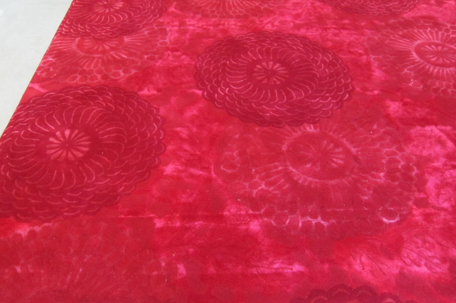 Red Japanese Lotus Flower Area Rug - Etsy