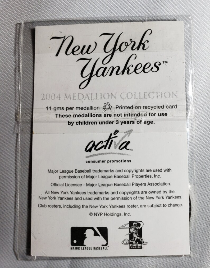 2004 New York Yankees #52 Jose Contreras Medallion