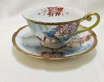 VINTAGE Maruku China Moriage Dragonware Bowl