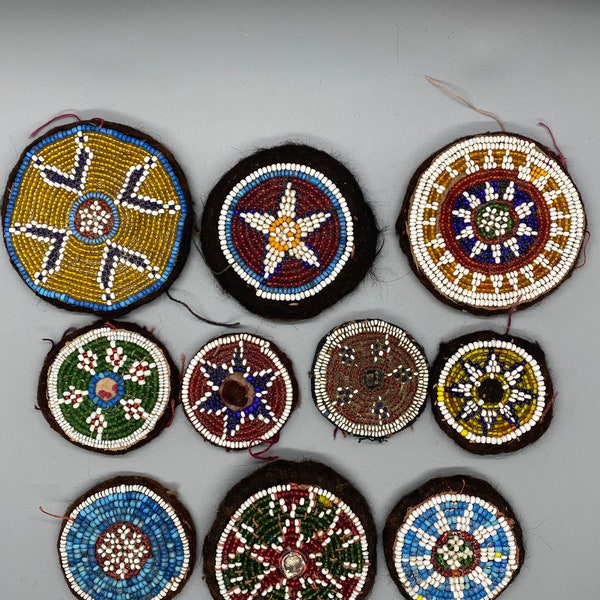 10 Afghan Beaded Rosettes