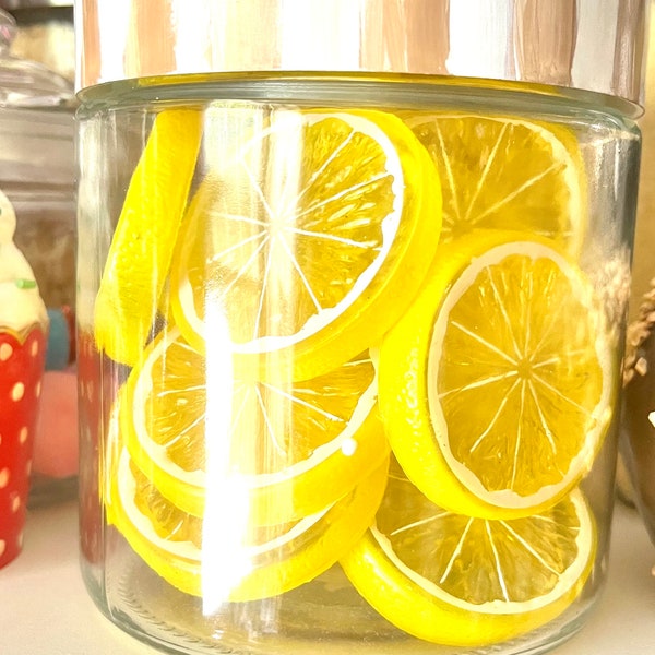Realistische Fake Faux Zitronenscheiben künstliche Lebensmittel Fake Bakes